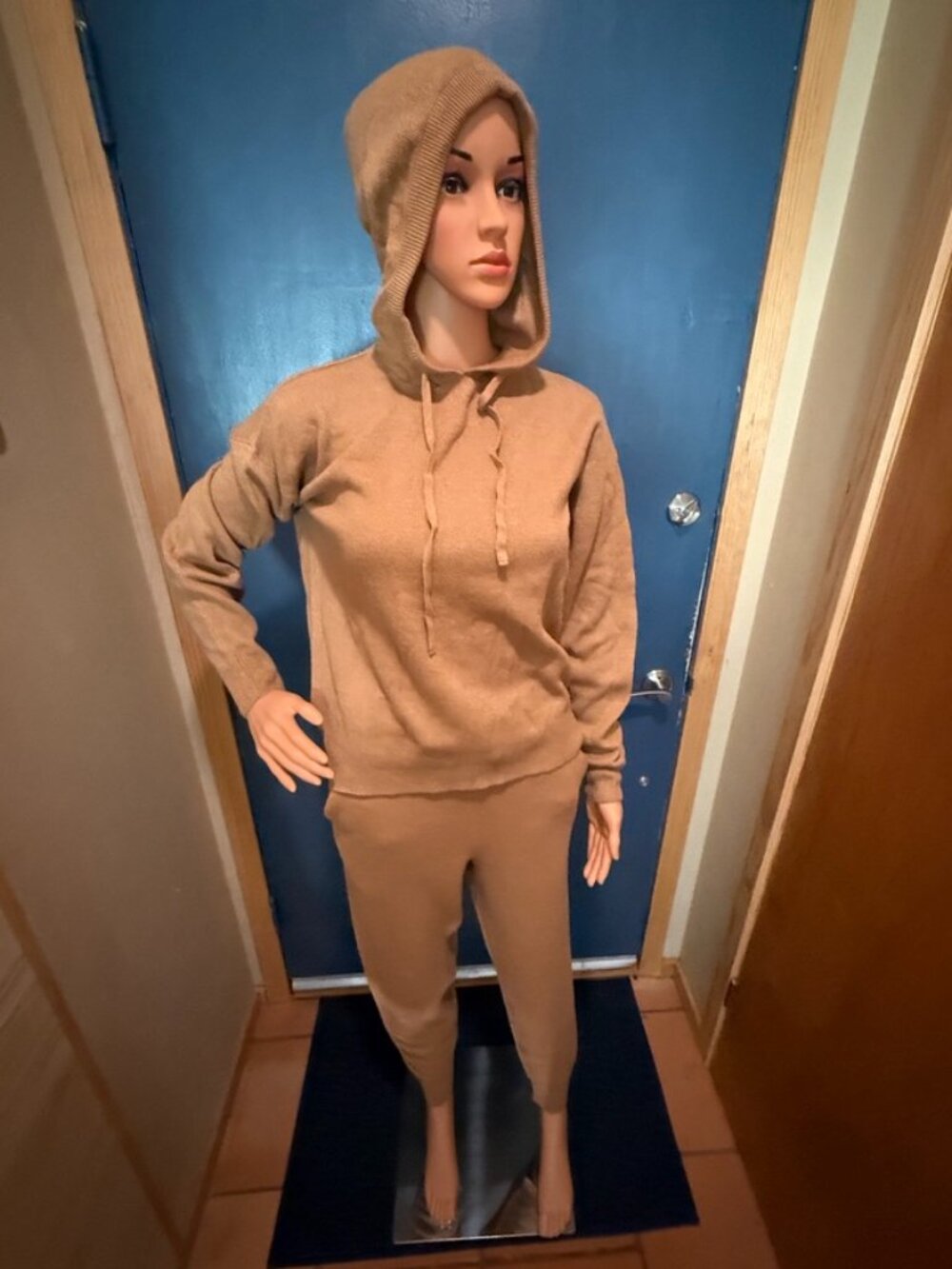 🤎 Nasty Gal Soft Knit Hoodie & Jogger Set | Camel | Size US 6
